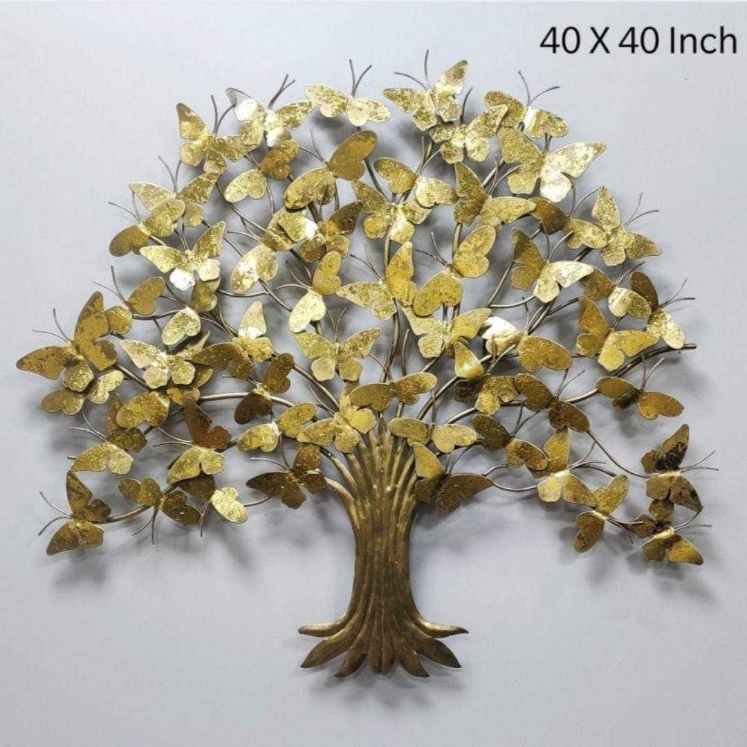 Metal Butterfly Tree Wall Art (40 x 40 Inches)