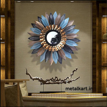Metalkart Leafy pistil Mirror (30 Inches)