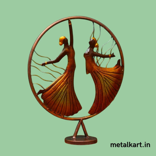 Metalkart Special 2 Ladies performing Dance in a Ring Table décor (19*16*05 Inches)