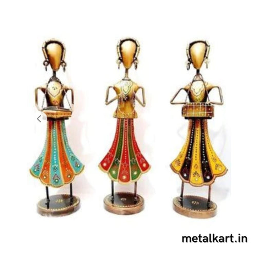 Metalkart Special 3 Women with Instruments For living room (6*4*16.5 Inches)