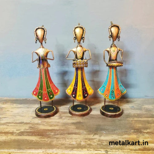 Metalkart Special 3 Women with Instruments For living room (6*4*16.5 Inches)