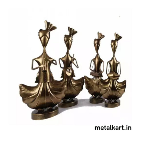 Metalkart Special 4 Traditional Sardar with instruments For living room (09*07*13 Inches approx)