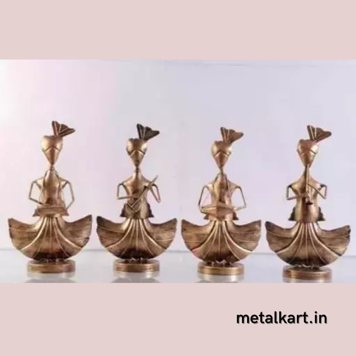 Metalkart Special 4 Traditional Sardar with instruments For living room (09*07*13 Inches approx)