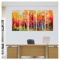 Thumbnail for Metalkart Special A Walk in a Rainbow forest Wall Painting (27 x 50 Inches)