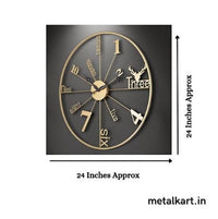 Thumbnail for Metalkart Special Alpha Numeric Gold circular Wall Clock (24 x 24 Inches)