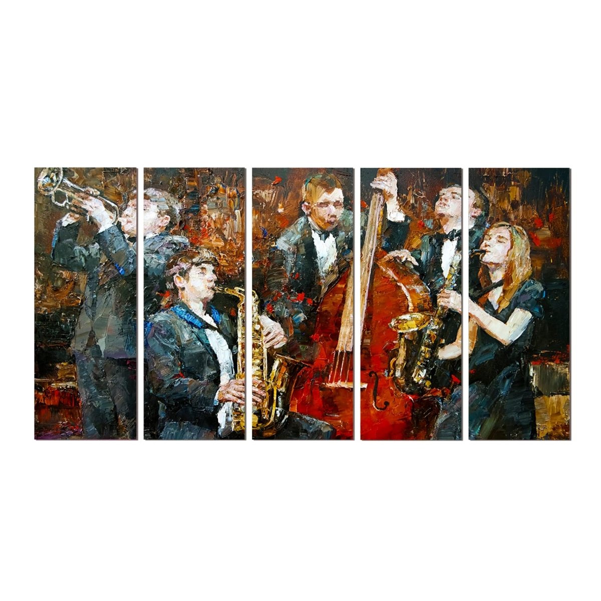 Metalkart Special Band of Maestro Wall Painting (Set of 5)