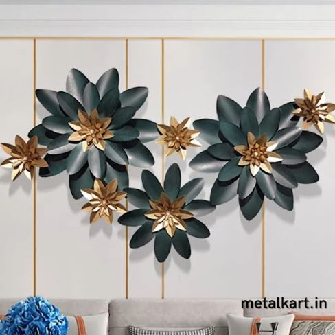 Metalkart Special Black Blossom Wall Art (50 x 27 Inches)
