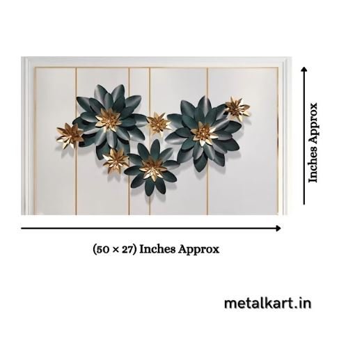 Metalkart Special Black Blossom Wall Art (50 x 27 Inches)