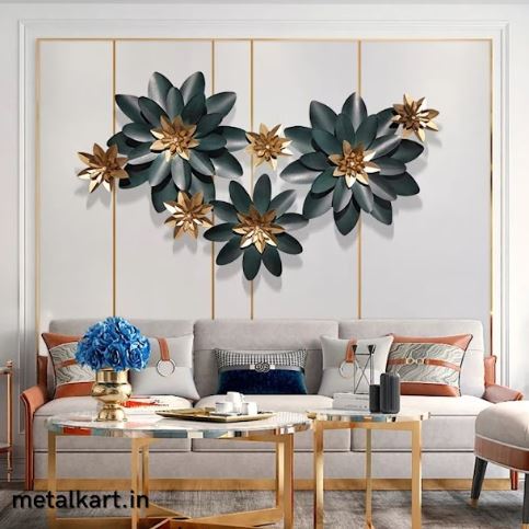 Metalkart Special Black Blossom Wall Art (50 x 27 Inches)