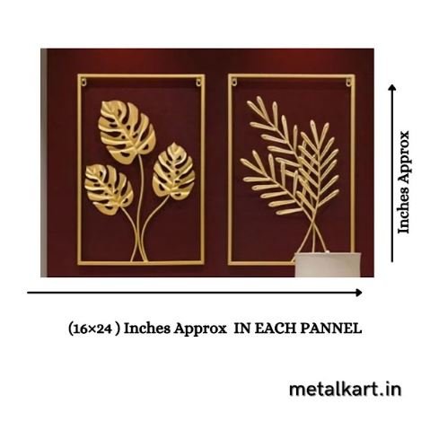 Metalkart Special Botanical Beauty Wall Art (16 x 24 Inches) Each Panel