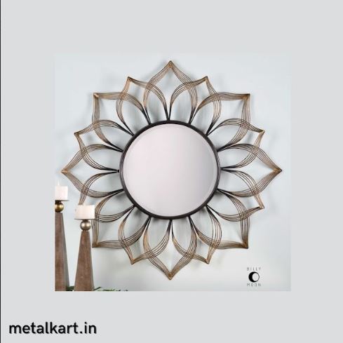 Metalkart Special Celestial Blossoms Wall Mirror (30 x 30 Inches)