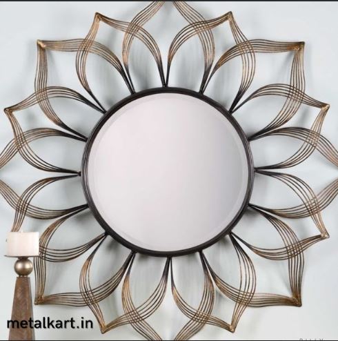 Metalkart Special Celestial Blossoms Wall Mirror (30 x 30 Inches)