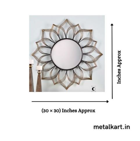Metalkart Special Celestial Blossoms Wall Mirror (30 x 30 Inches)