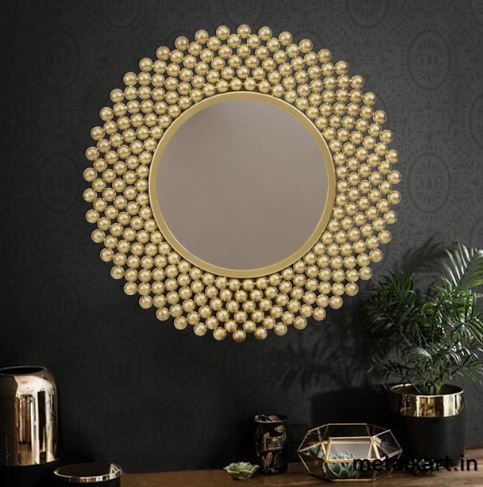 Metalkart Special Celestial Latticework Wall Mirror (30 x 30 Inches)