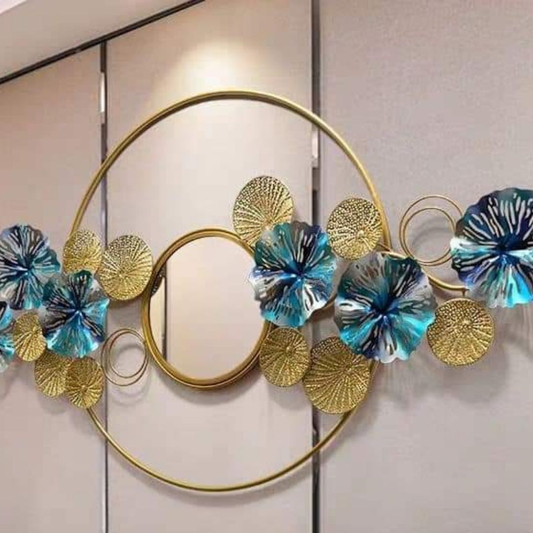 Metalkart Special Circular Mirror Wall Art (48 x 24 Inches)