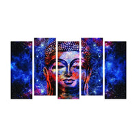 Thumbnail for Metalkart Special Cobalt Contemplation: Gautam Buddha Wall Painting (Set of 5)