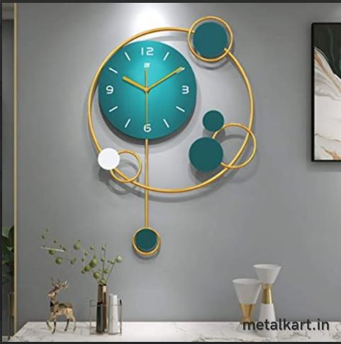Metalkart Special Emerald Art Deco Wall Clock (20 x 30 Inches)