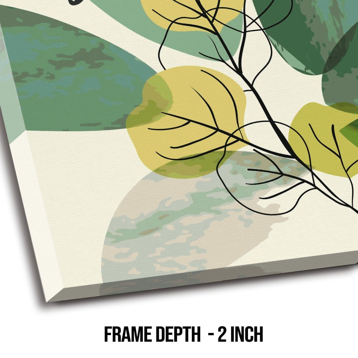 Metalkart Special Emergent Foliage Canvas Wall Painting (36 x 36 Inches)