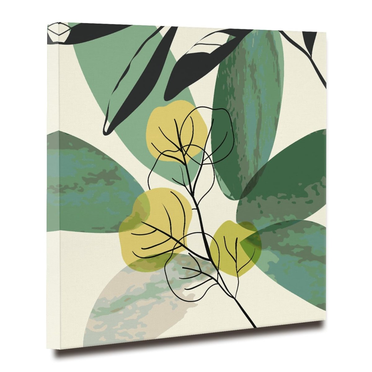 Metalkart Special Emergent Foliage Canvas Wall Painting (36 x 36 Inches)