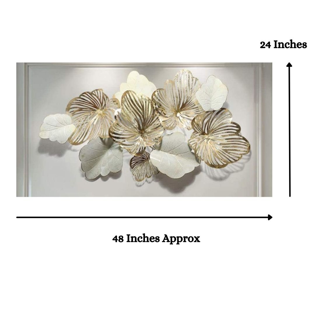 Metalkart Special Exotic Leaves Wall Accent (48 x 24 Inches)