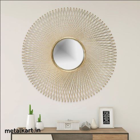 Metalkart Special Filigree Halo Sunburst Wall Mirror (30 x 30 Inches)