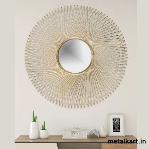 Metalkart Special Filigree Halo Sunburst Wall Mirror (30 x 30 Inches)