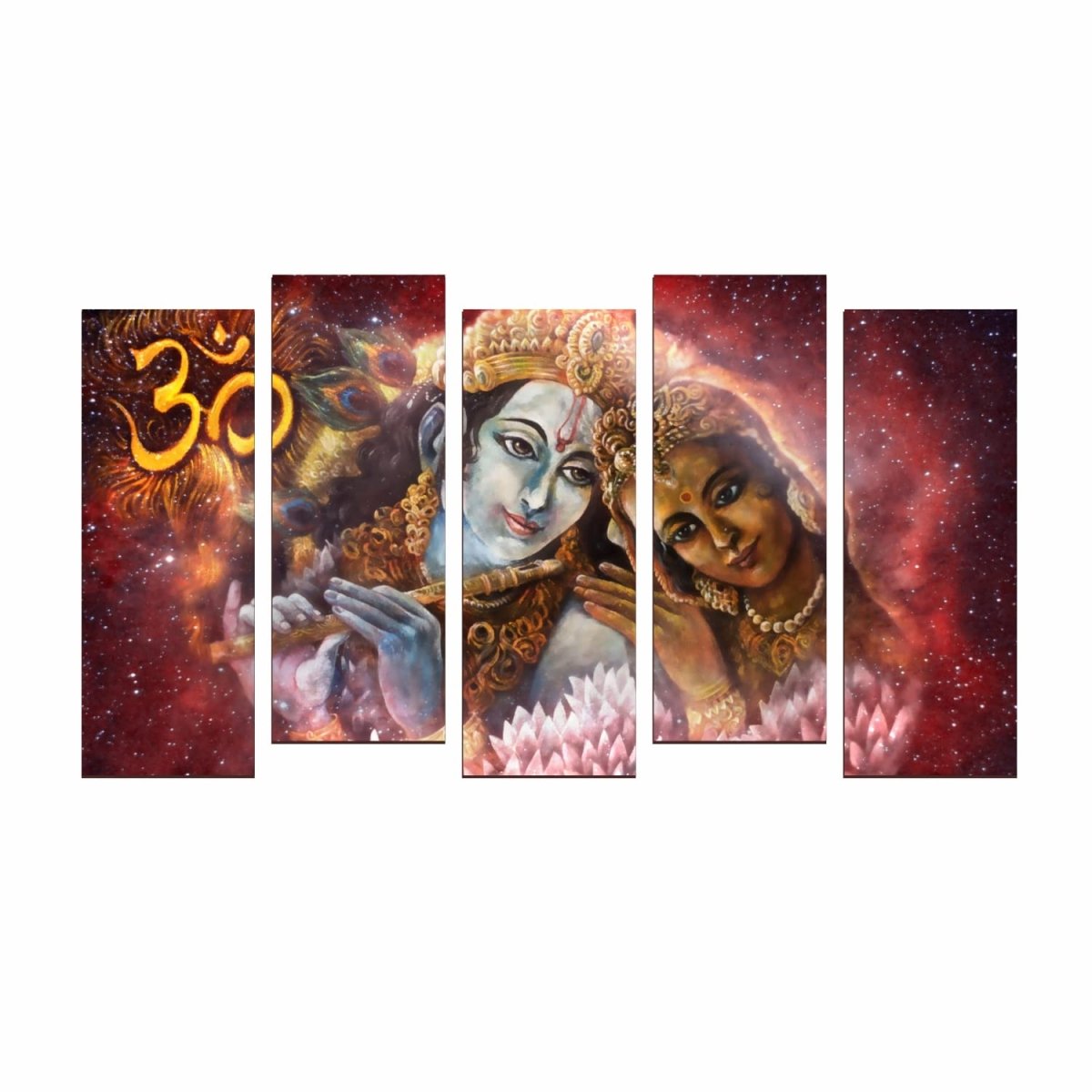 Metalkart Special Five Visions of Divine Love with the Om Wall Painting (Set of 5)