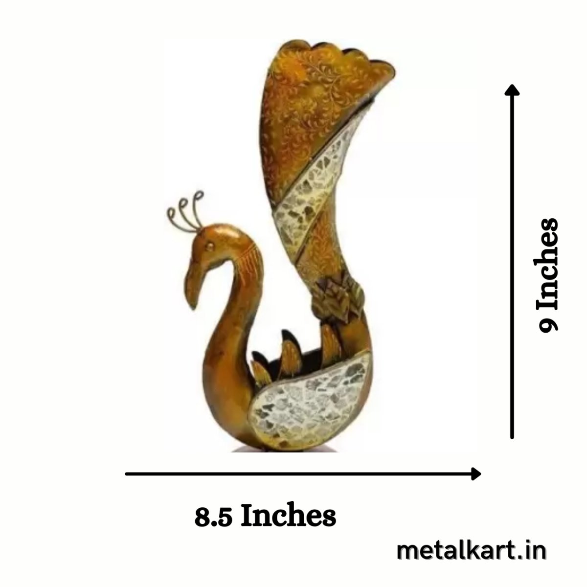 Metalkart Special Flower Vase with beautiful Peacock For living room (30*16*8 Inches)