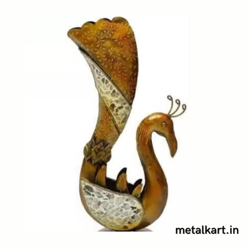 Metalkart Special Flower Vase with beautiful Peacock For living room (30*16*8 Inches)