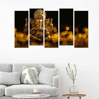 Thumbnail for Metalkart Special Ganesha in the Glimmering Dark: A Pentalogue Wall Painting (Set of 5)