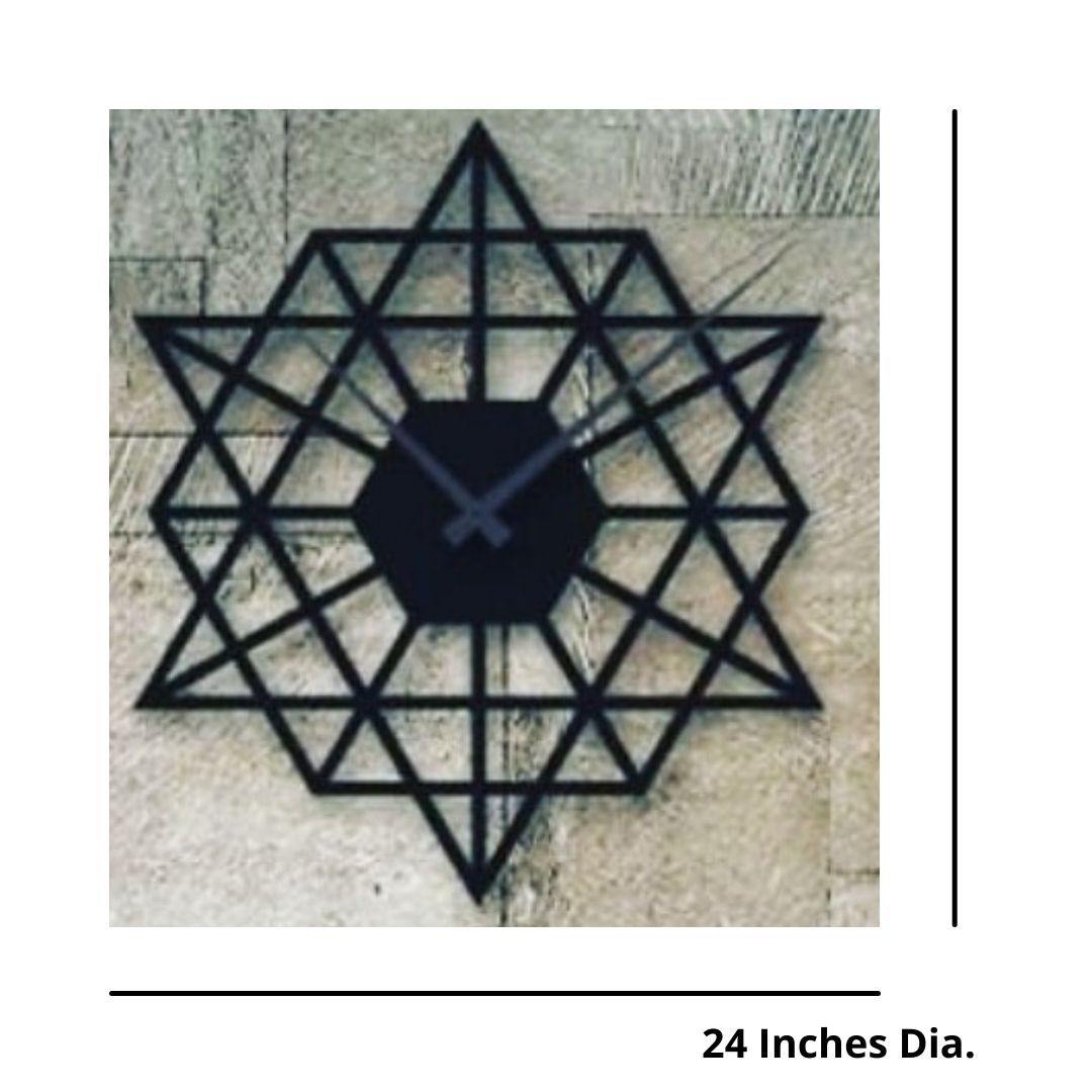 Metalkart special Geomatrical design wall clock (Dia 24 Inches)