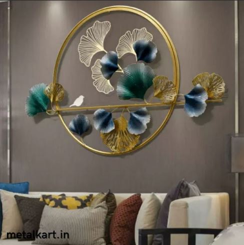 Metalkart Special Gleaming Ginkgo Wreath Wall Art (48 x 32 Inches)