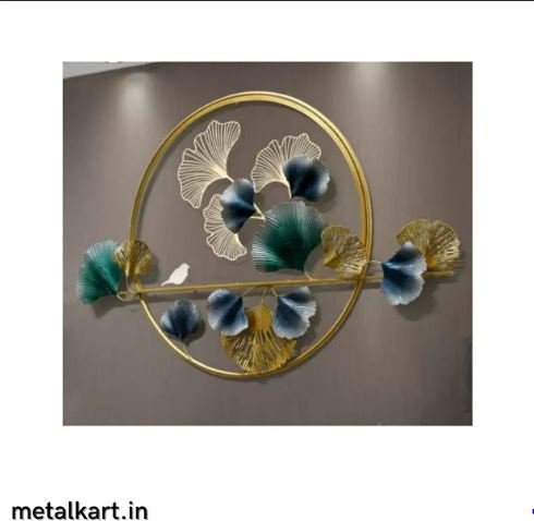 Metalkart Special Gleaming Ginkgo Wreath Wall Art (48 x 32 Inches)