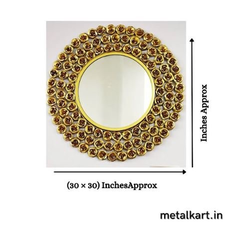 Metalkart Special Golden Celestial Fireworks Mirror (30 x 30 Inches)