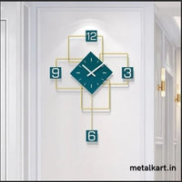 Thumbnail for Metalkart Special Golden Geometrix Wall Clock (23 x 30 Inches)