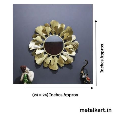 Metalkart Special Golden Radiance Halo Mirror (24 x 24 Inches)