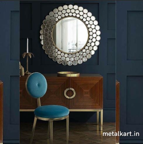 Metalkart Special Haloed Filigree Sunburst Wall Mirror (24 x 24 Inches)