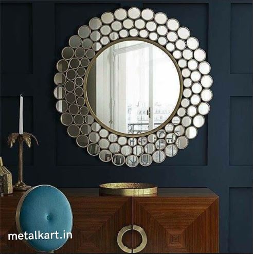 Metalkart Special Haloed Filigree Sunburst Wall Mirror (24 x 24 Inches)