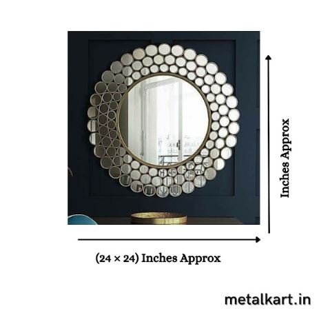 Metalkart Special Haloed Filigree Sunburst Wall Mirror (24 x 24 Inches)