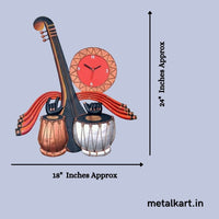 Thumbnail for Metalkart special Indian Musical wall clock (24 x 18 Inches)
