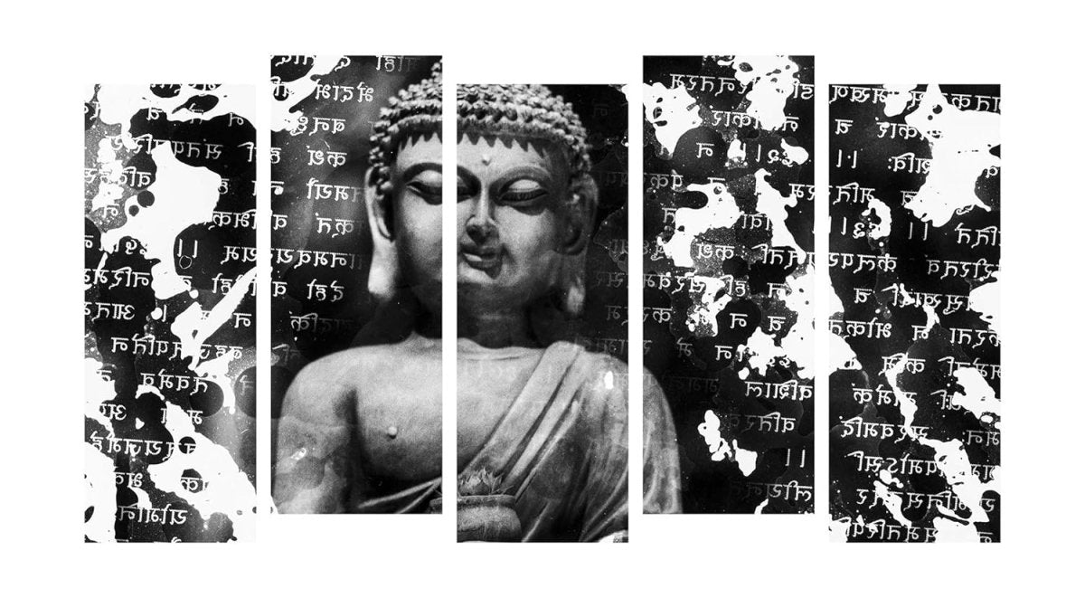 Metalkart Special Inner Light: Enlightened Series of Buddha Wall Painting (Set of 5)