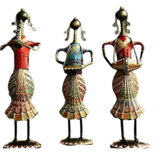 Metalkart Special Instrumental Group of 3 Self-Dependent Ladies For living room (3.5*3*12 Inches)
