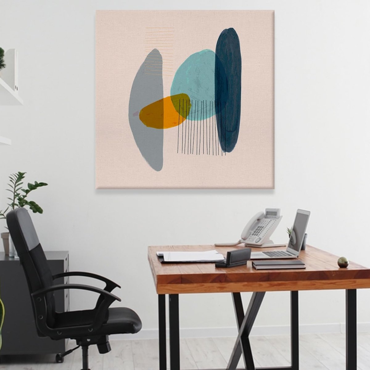 Metalkart Special Interplay Canvas Wall Painting (36 x 36 Inches)