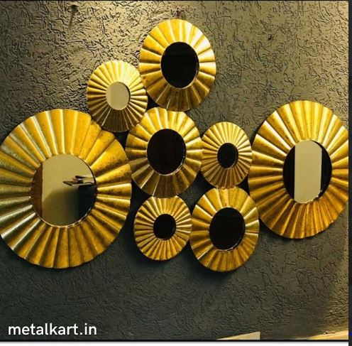 Metalkart Special Luminous Halo Filigree Wall Mirror (48 x 28 Inches)