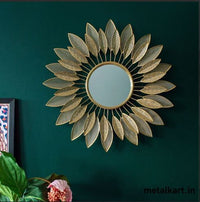 Thumbnail for Metalkart Special Luminous Halo Leaf Wall Mirror (30 x 30 Inches)