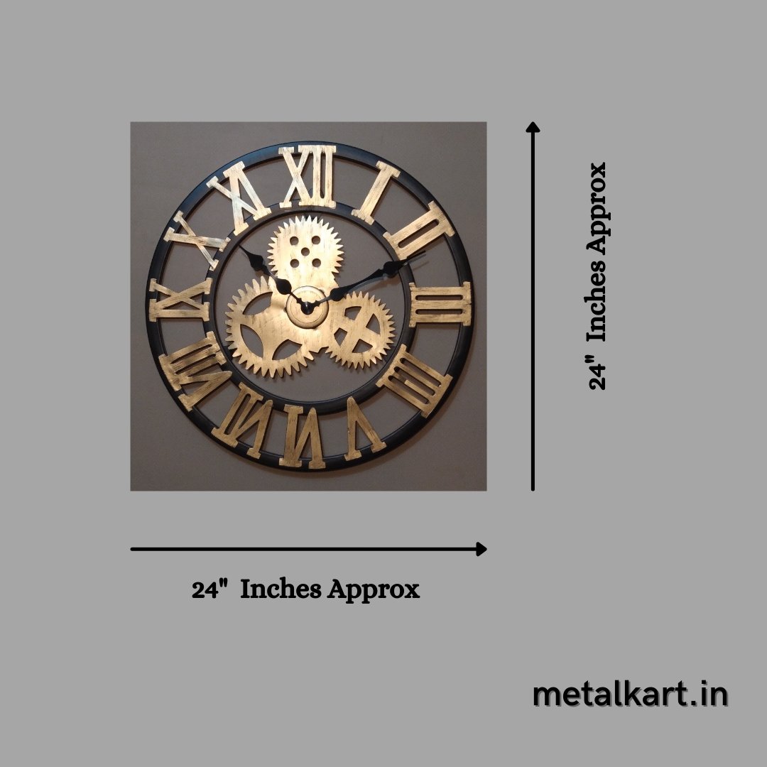 Metalkart Special Make In India Wall Clock (24 Inches Dia)