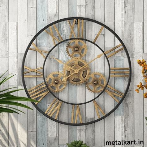 Metalkart Special Mechanical Enigma Wall Clock (24 x 24 Inches)