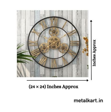 Metalkart Special Mechanical Enigma Wall Clock (24 x 24 Inches)