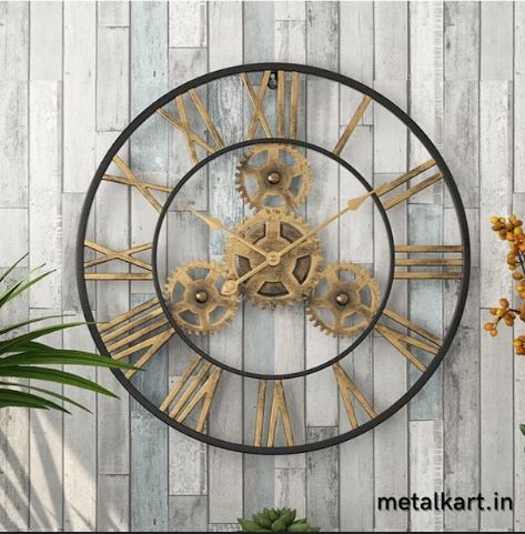 Metalkart Special Mechanical Enigma Wall Clock (24 x 24 Inches)