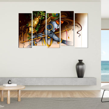 Metalkart Special Mohan's Melody Wall Painting (Set of 5)